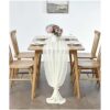 Pufogu Paquete de 5 caminos de mesa de gasa beige de 10_4