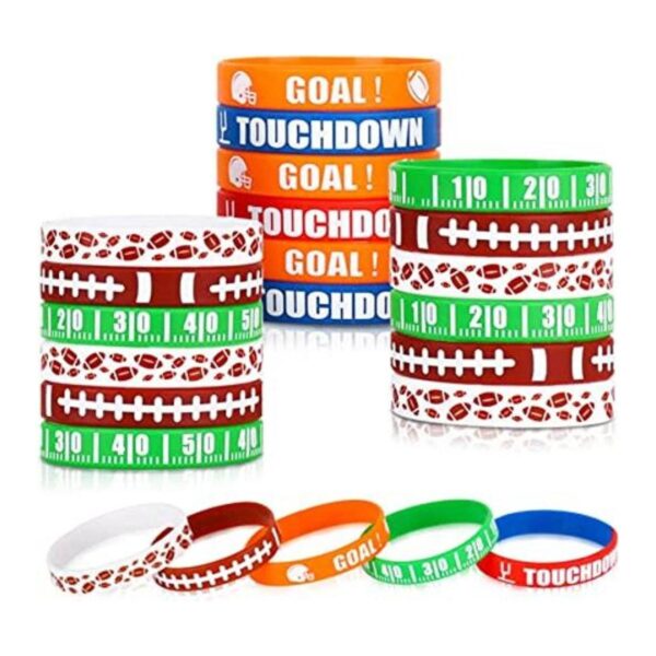 Pulsera de fútbol de silicona accesorios de fiesta con_1