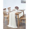 Pufogu Paquete de 5 caminos de mesa de gasa beige de 10_2