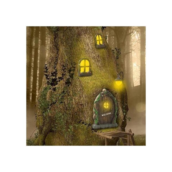 Puerta de hadas para decoración de árboles accesorios de_4