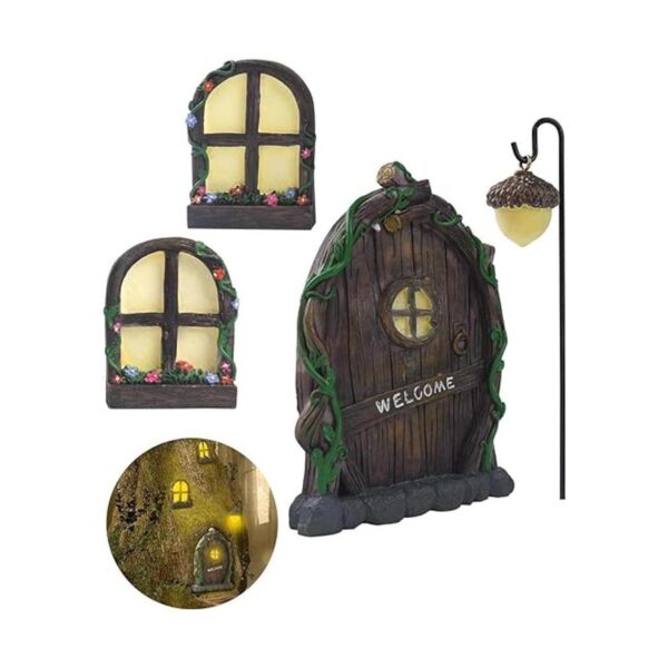 Puerta de hadas para decoración de árboles accesorios de_1