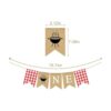 Pudodo Bandera de yute para barbacoa con temática de una_5
