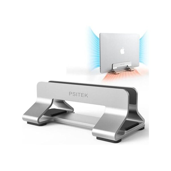 Psitek Aluminum Vertical Laptop Stand Dock HolderUpright_1