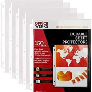 Protectores de hojas transparentes 8.5 x 11 paquete de_1