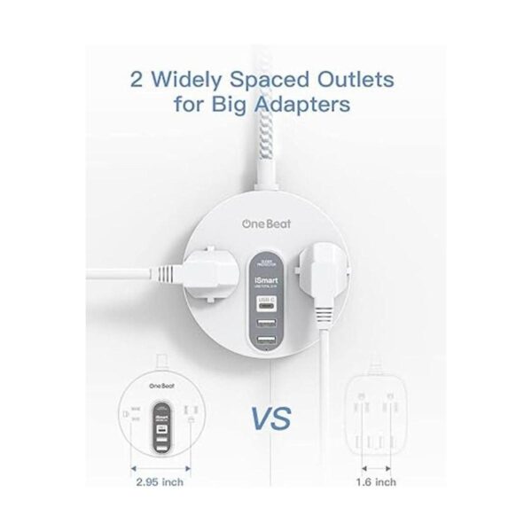 Protector de sobretensiones con USB C Cable de extensión_3
