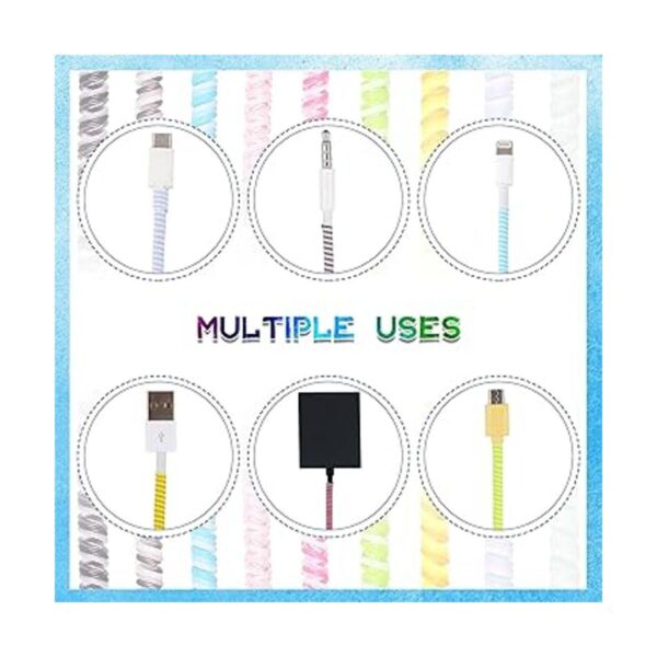 Protector de cable en espiral 10 piezas protector de_3