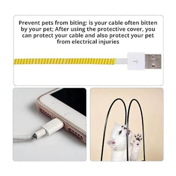 Protector de cable en espiral 10 piezas protector de_5