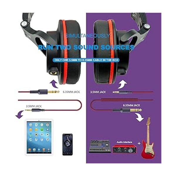 Prosonic Auriculares de diadema con cable con controlador_4
