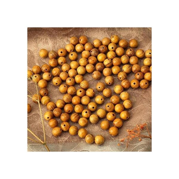 Prometis 200 cuentas redondas de sándalo natural de 0.31