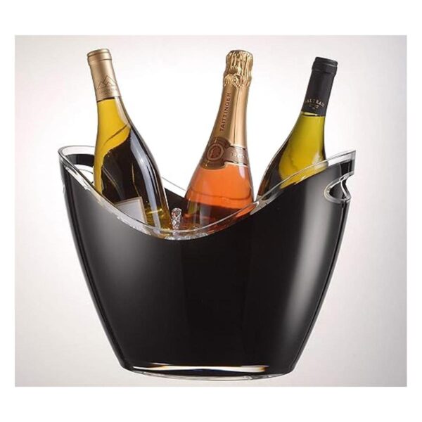 Prodyne Vino Gondola Cubo de vino negro 10 14 pulgadas_4