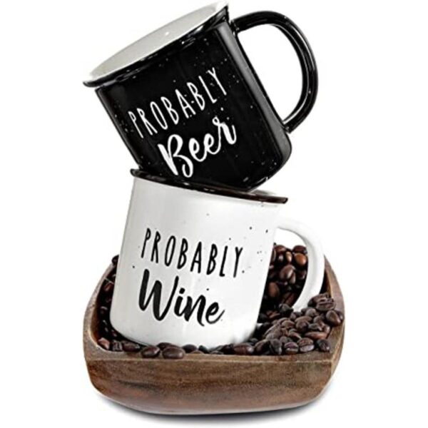 Probably Beer Probably Juego de 2 tazas de café de_1