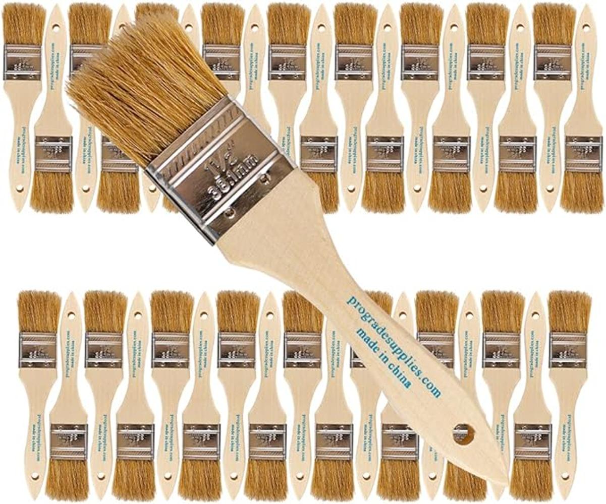 Pro Grade Pinceles de pintura con chip 36 Ea 1.5 pulgadas
