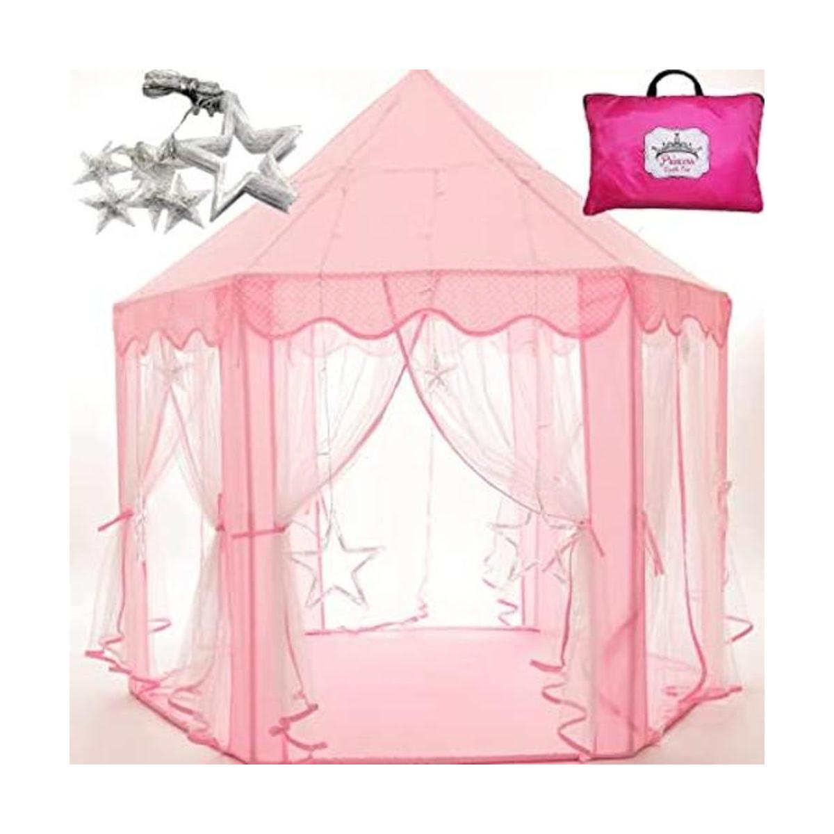 Princess Castle Tent Con cadena de luces de estrella