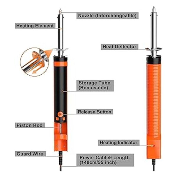 Preciva 929DV Aspirador eléctrico de soldadura de hierro_5