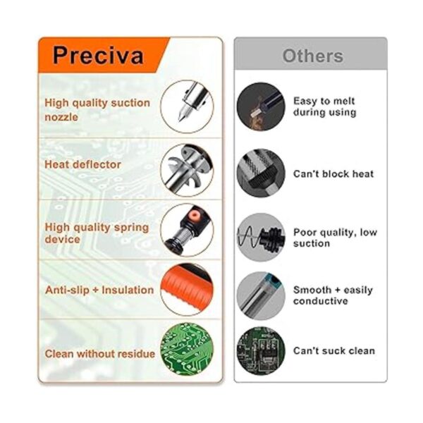 Preciva 929DV Aspirador eléctrico de soldadura de hierro_6