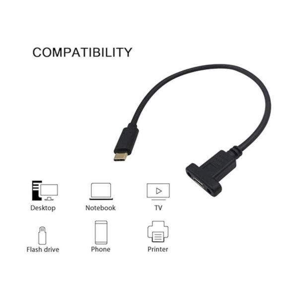 Poyiccot Cable de extensión USB 3.1 tipo C cable de_5