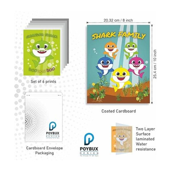 PoyBux Design Impresión de póster de tiburón para bebé_2