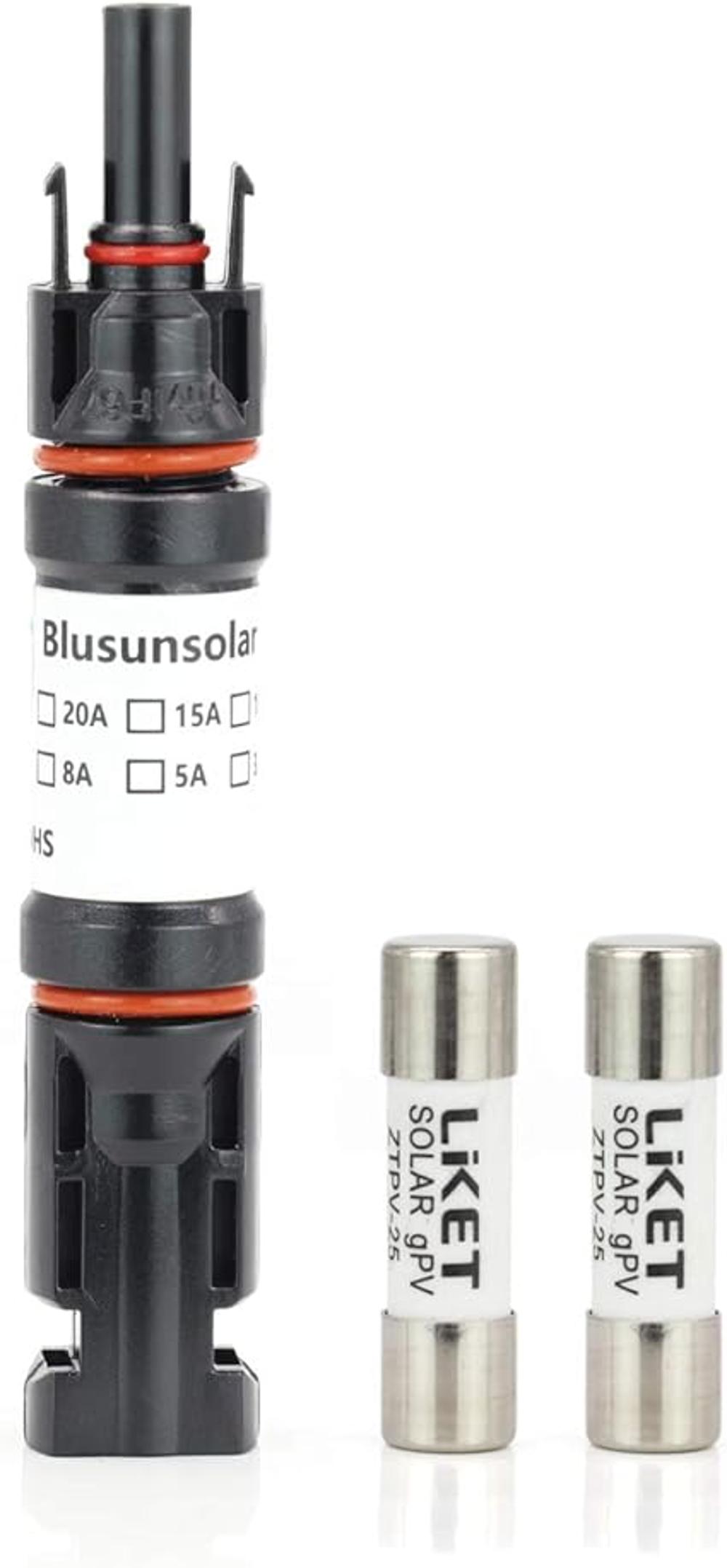 PowMr Soporte de fusible solar en línea impermeable de 15