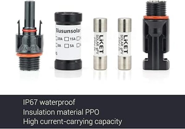 PowMr Soporte de fusible solar en línea impermeable de 15_2