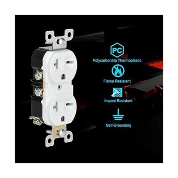 PowGrow Tomas de enchufe eléctrico dúplex 20 amperios y_4