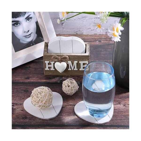 Posavasos para bebidas juego de 6 posavasos de madera con