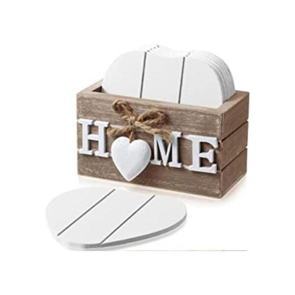 Posavasos para bebidas juego de 6 posavasos de madera con