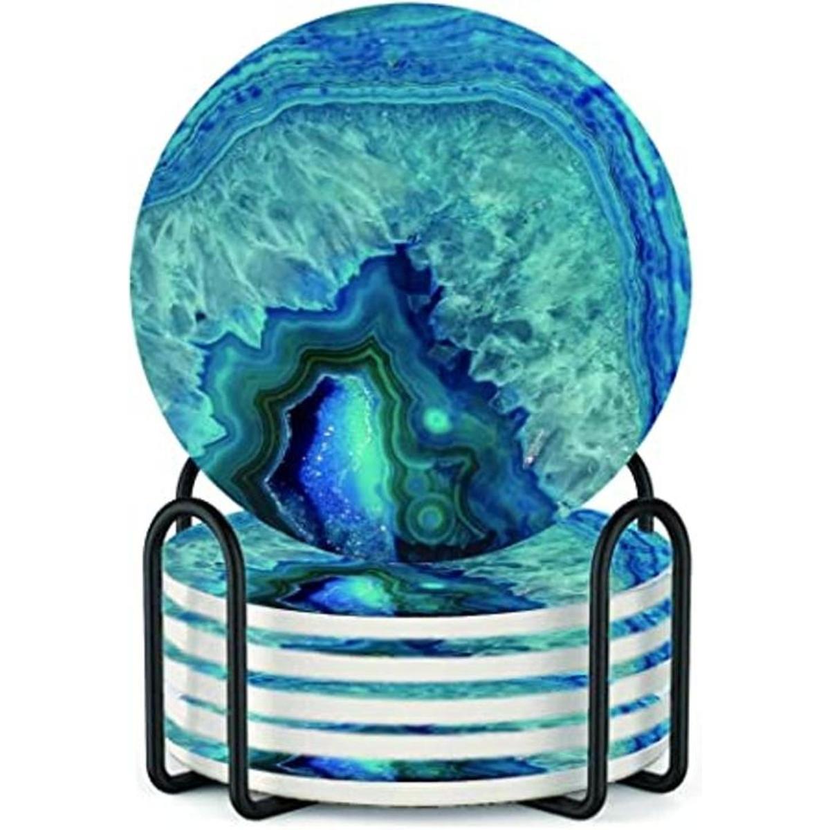 Posavasos para bebidas con soporte paquete de 6