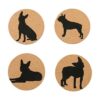 Posavasos Boston Terrier Lovers Juego de 4 posavasos para