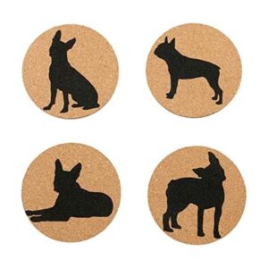 Posavasos Boston Terrier Lovers Juego de 4 posavasos para