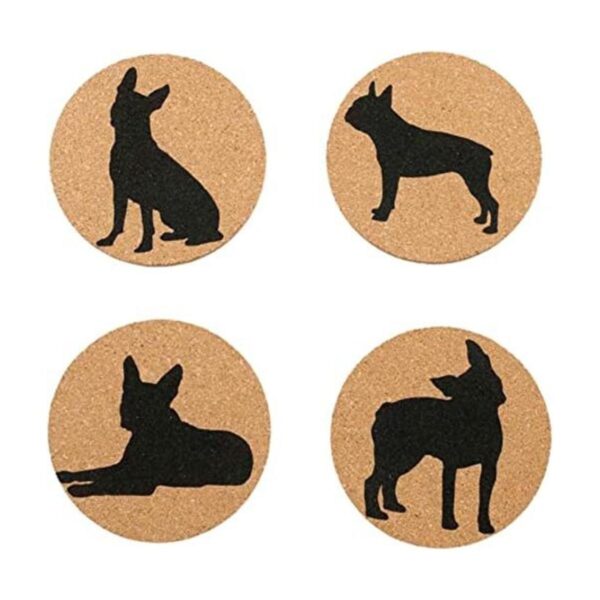 Posavasos Boston Terrier Lovers Juego de 4 posavasos para