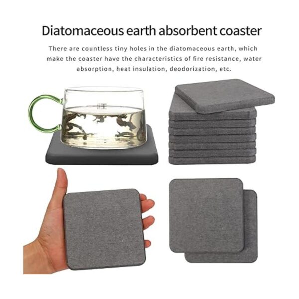 Posavasos absorbentes de diatomita para bebidas y_3