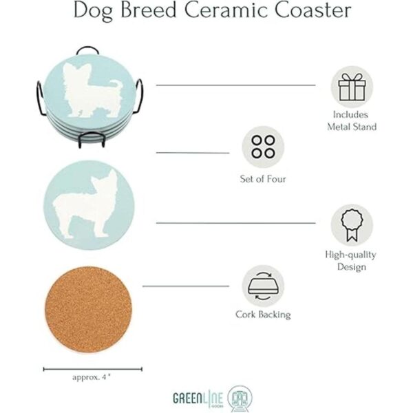 Posavasos de cerámica para perros Yorkshire Terrier_3