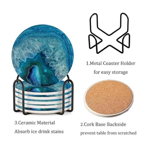Posavasos para bebidas con soporte paquete de 6