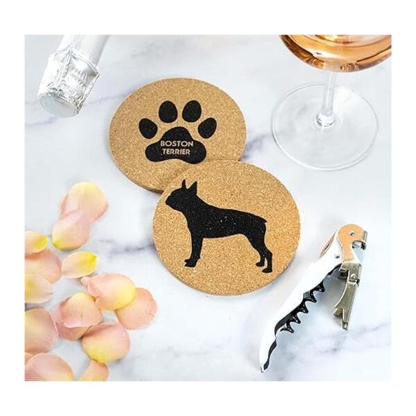 Posavasos Boston Terrier Lovers Juego de 4 posavasos para