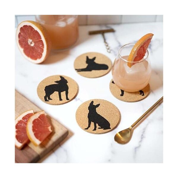 Posavasos Boston Terrier Lovers Juego de 4 posavasos para