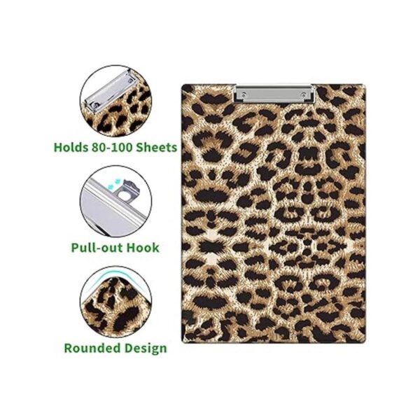 Portapapeles lindo diseño de estampado de leopardo clip de_3