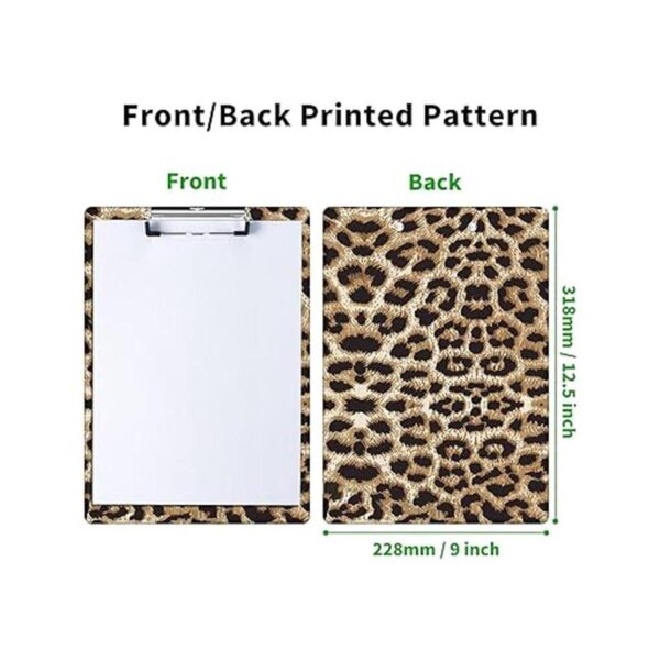 Portapapeles lindo diseño de estampado de leopardo clip de_2