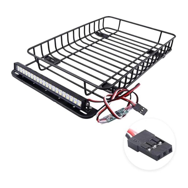 Portaequipajes de metal RC 110 con barra de luz LED para_2