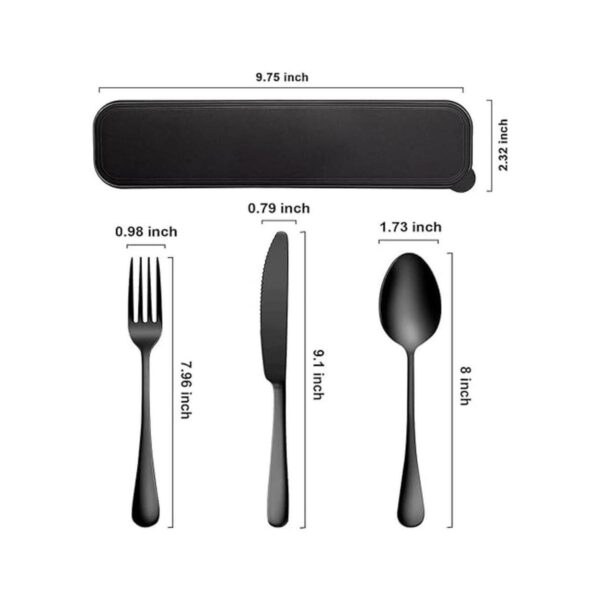 Portable Utensils Set with Case Travel 188 Stainless_2