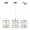 Popity home Paquete de 3 luces colgantes de cristal_1
