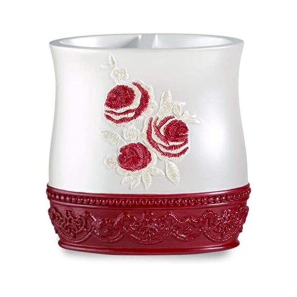 Popular Bath Blossom Rose soporte para cepillo de_1