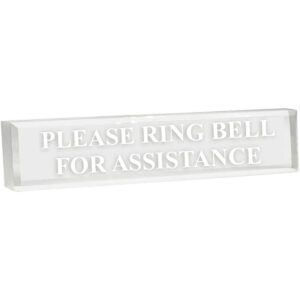 Por favor Ring Bell for Assistance 2.0 x 7.9 in acrílico_1