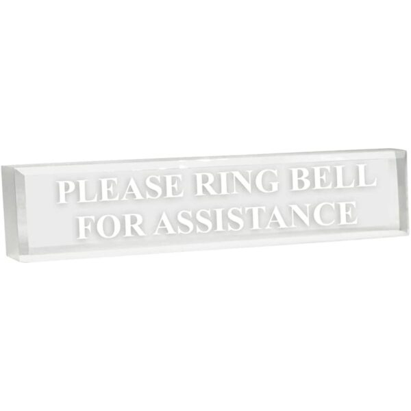 Por favor Ring Bell for Assistance 2.0 x 7.9 in acrílico_1