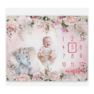 Popfavors Yuzioey Manta mensual para bebé niña diseño de