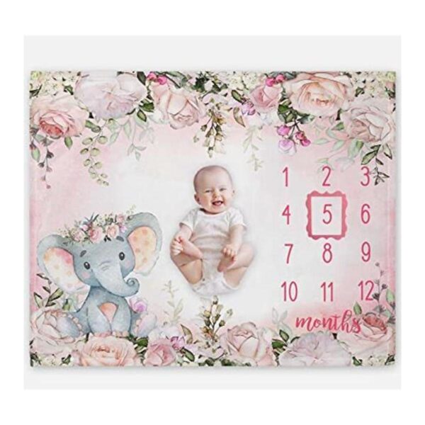 Popfavors Yuzioey Manta mensual para bebé niña diseño de