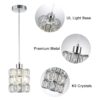 Popity home Paquete de 3 luces colgantes de cristal_2