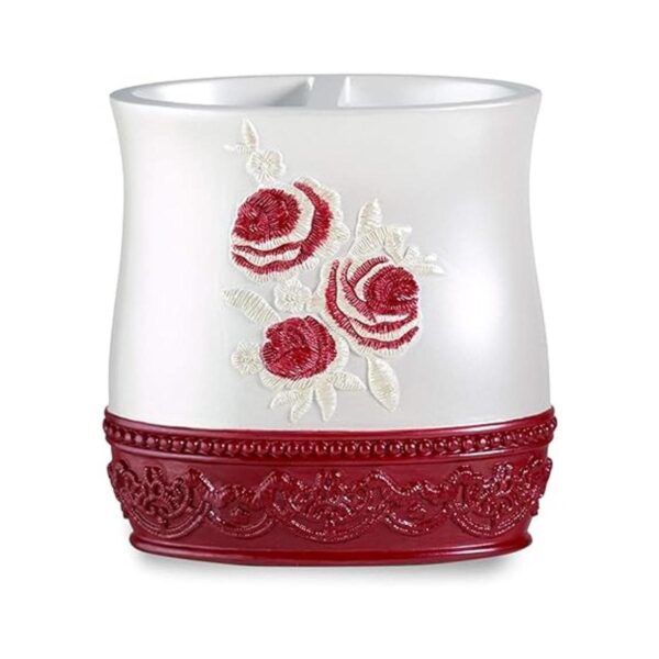 Popular Bath Blossom Rose soporte para cepillo de_2