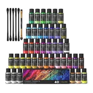 Polvo de mica pigmento de purpurina de 40 colores para