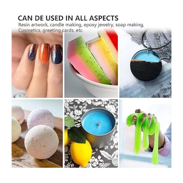 Polvo de mica pigmento de purpurina de 40 colores para