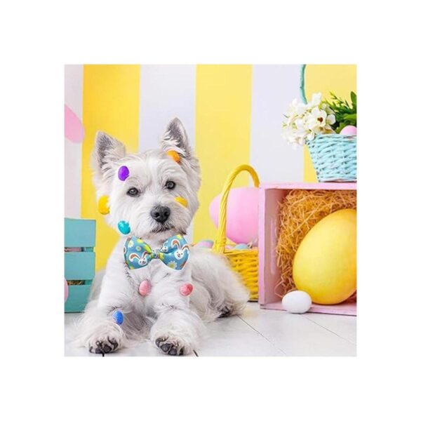 Pohshido 2 Pack de collar de gato de Pascua con pajarita
